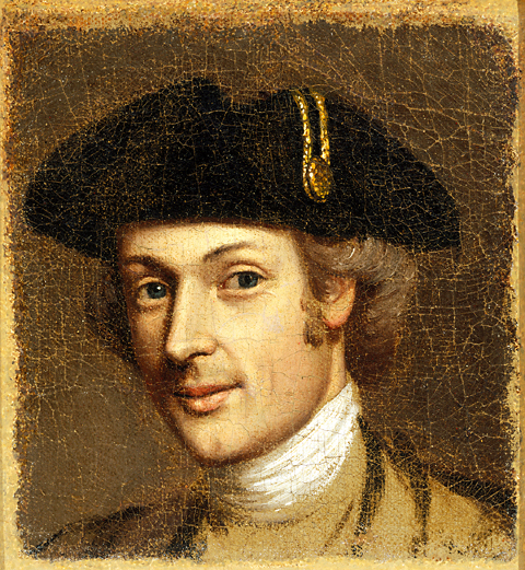 A young Peale dressed as soldier