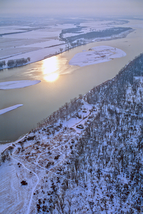 Fort Mandan from the air